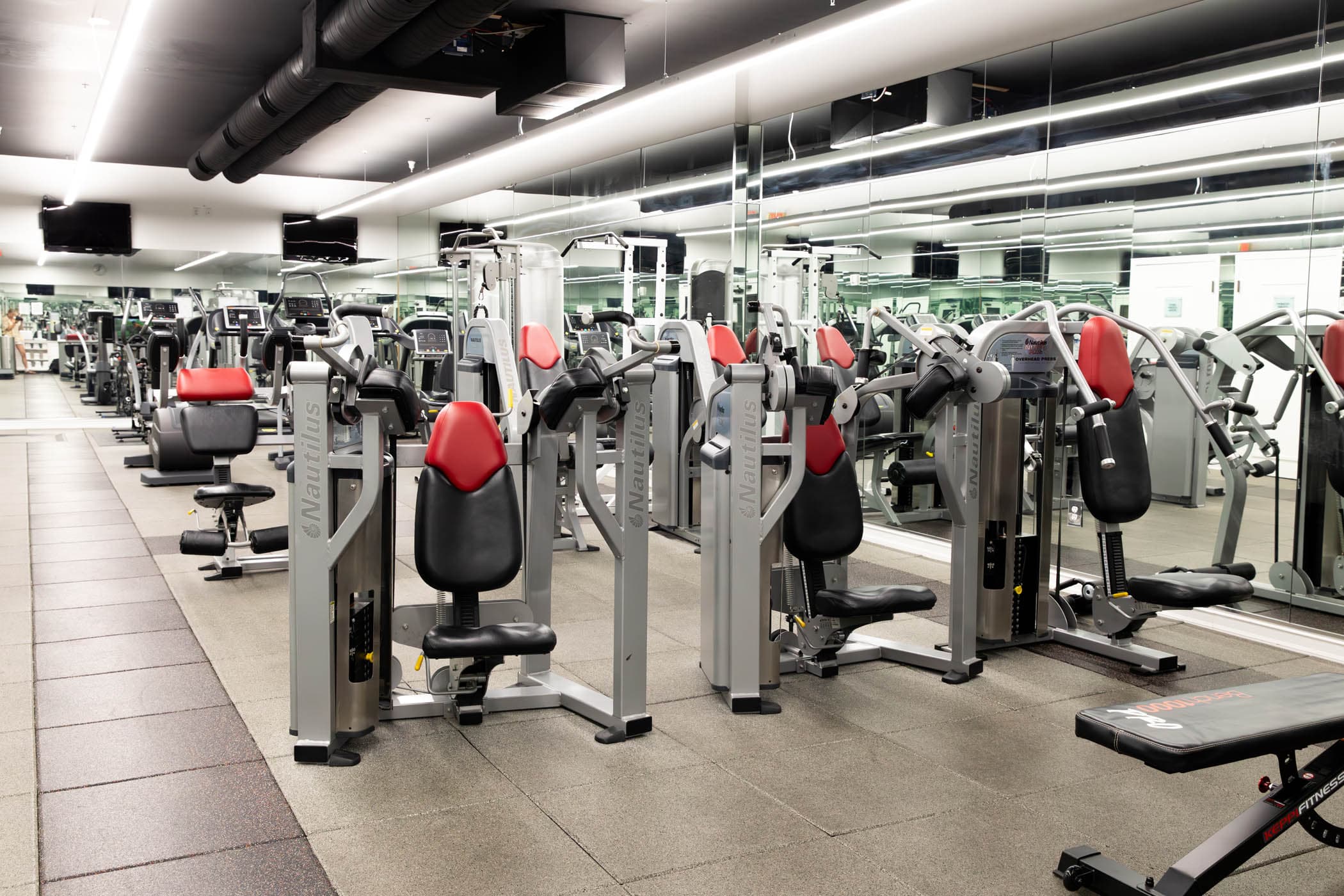 The fitness center at Inn on Fifth