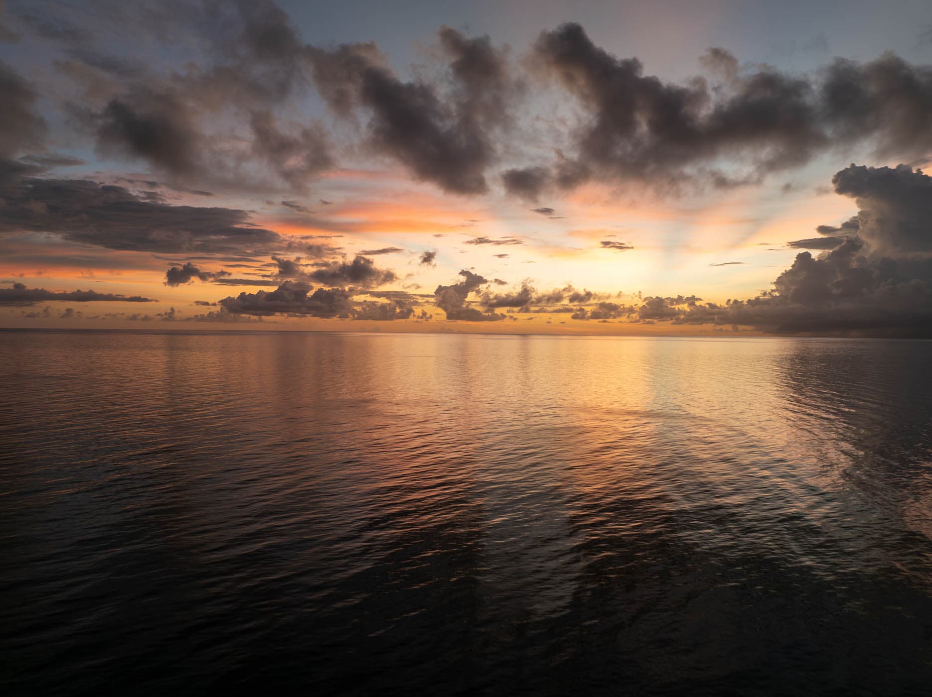Sunset over the Gulf of Mexico off the Naples, Florida coast
