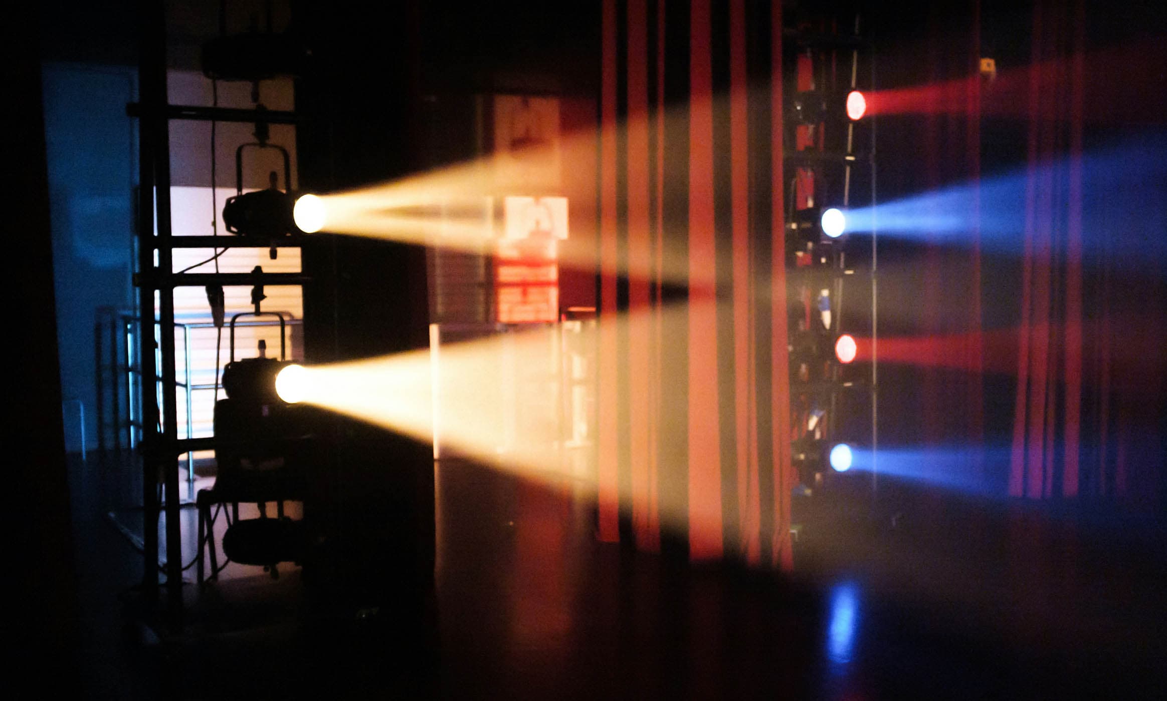 Stage lighting at a live music venue in downtown Naples, Florida