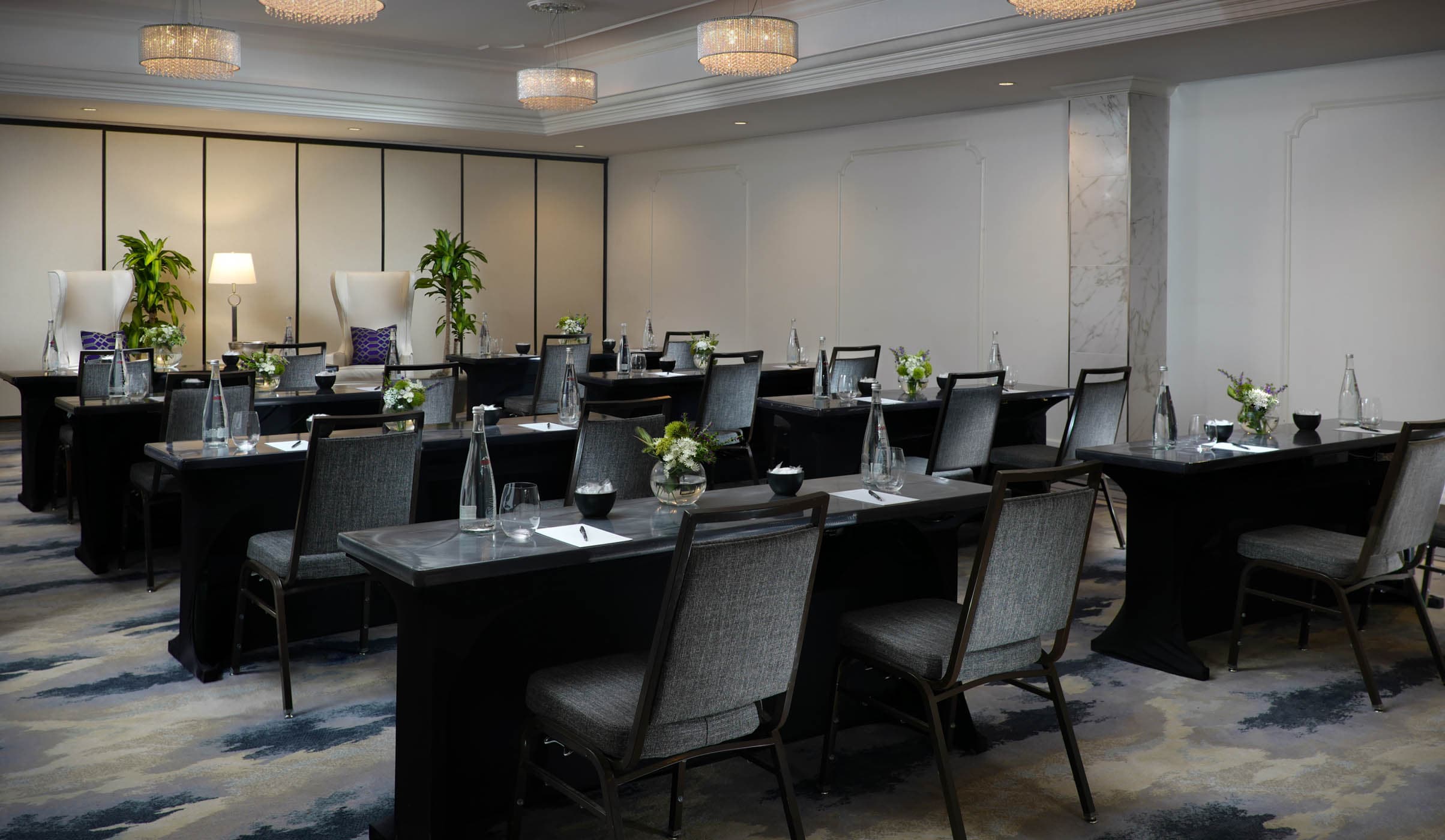 Conference room set boardroom style at Inn on Fifth in Naples, Florida