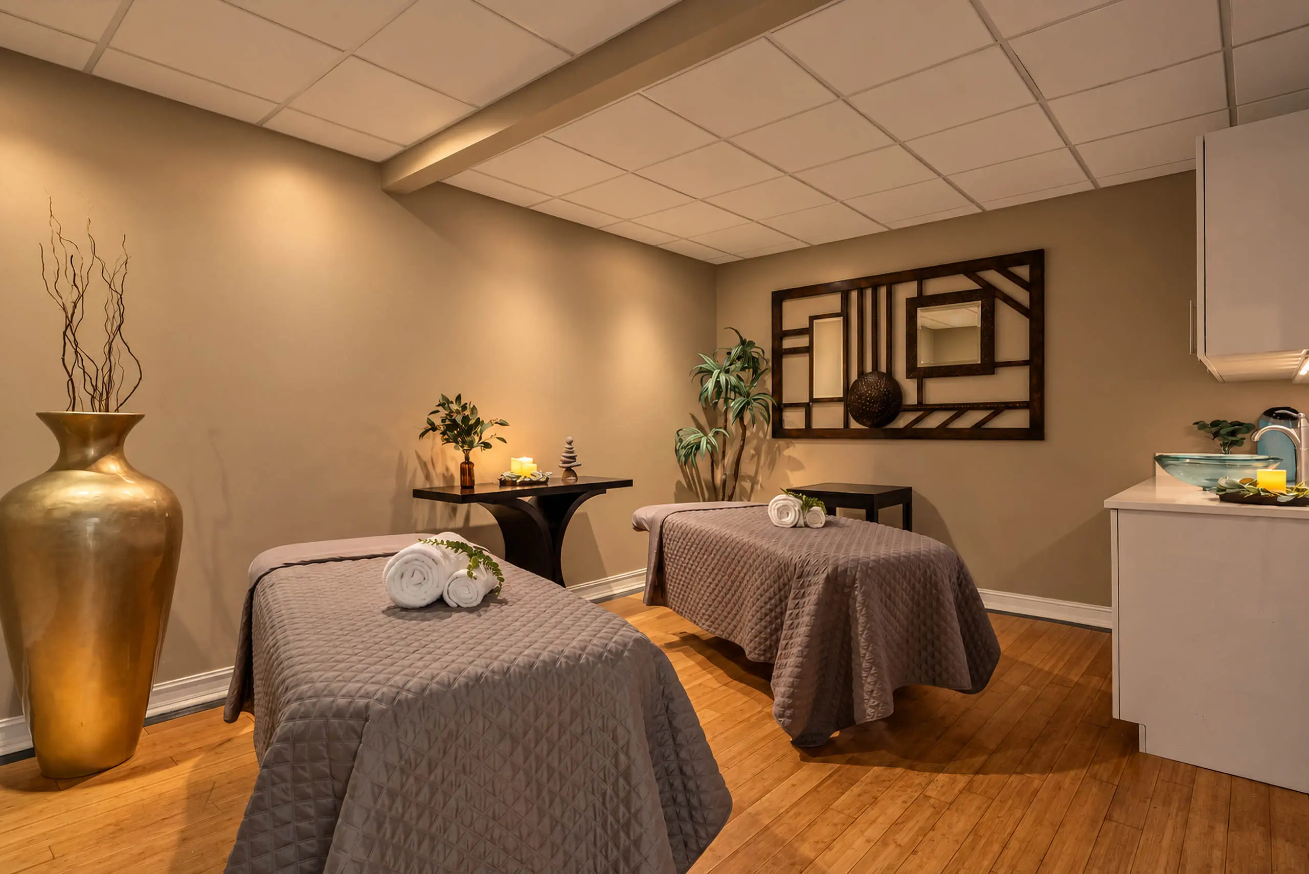 Two spa beds at the spa