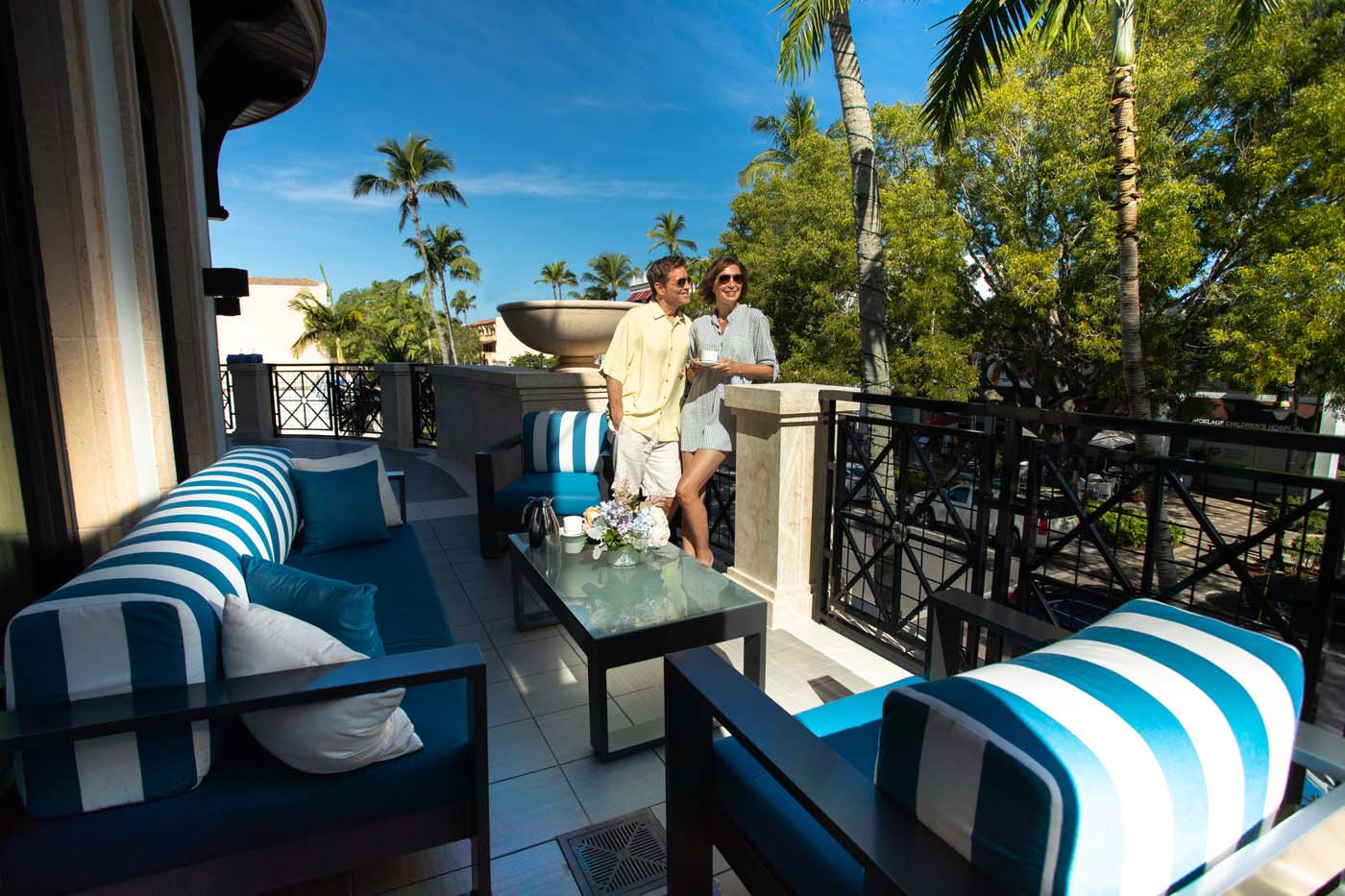 Balcony with people